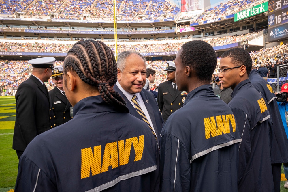 Future Sailors sworn in by SECNAV at Navy-Notre Dame Game