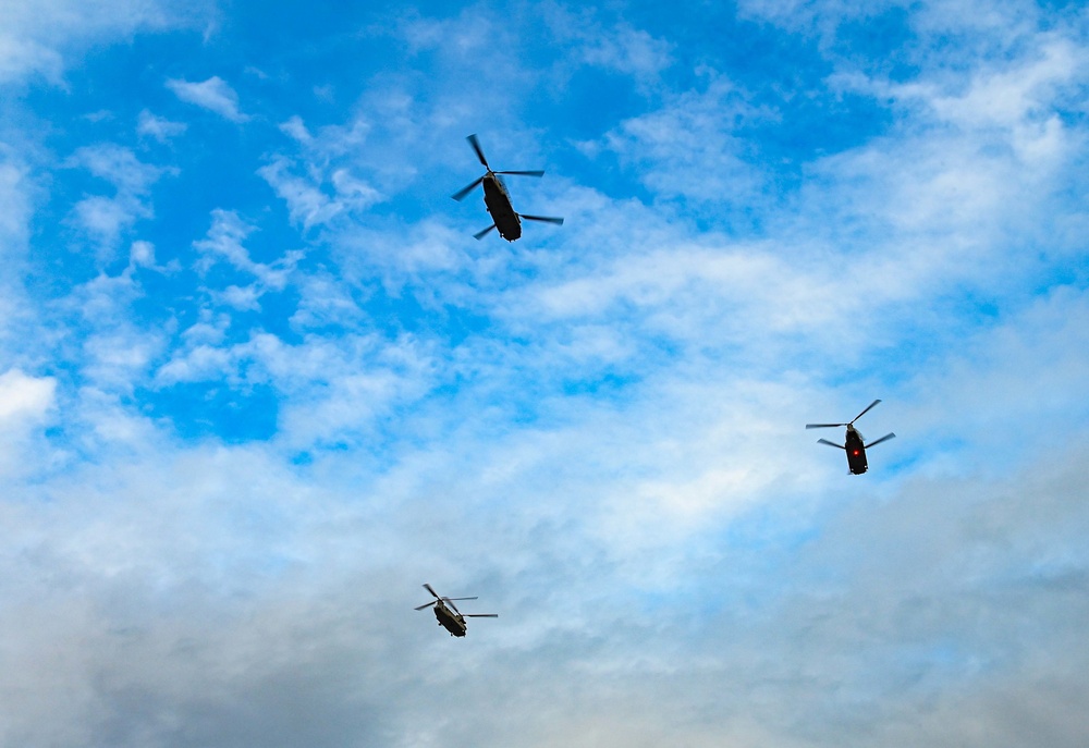 SCARNG flyover at Clemson Memorial Stadium Military Appreciation Day Game