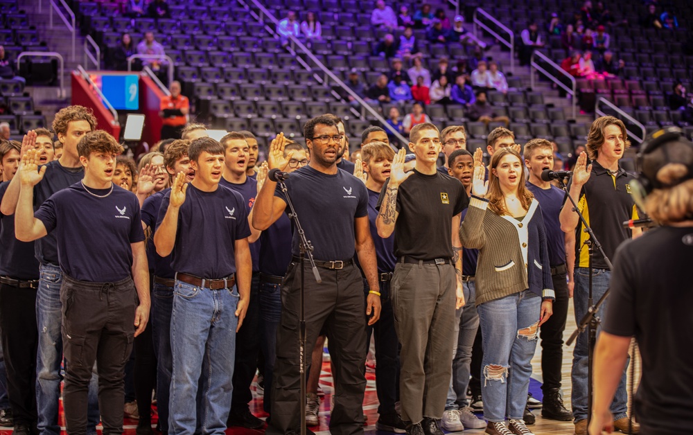 Detroit Pistons Host Military Appreciation Night