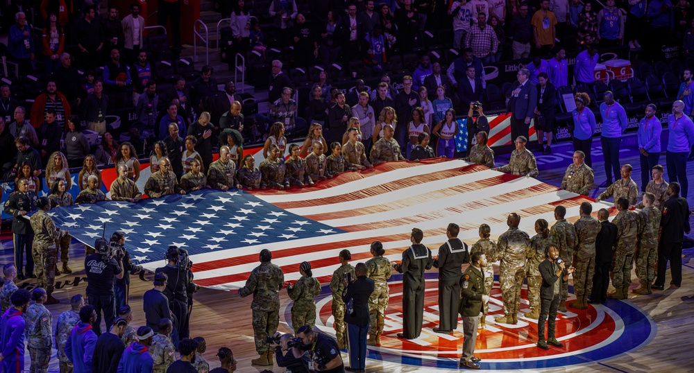 Detroit Pistons Host Military Appreciation Night