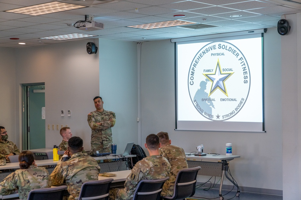 HHC soldiers conducted Master Resilience Training (MRT) training.