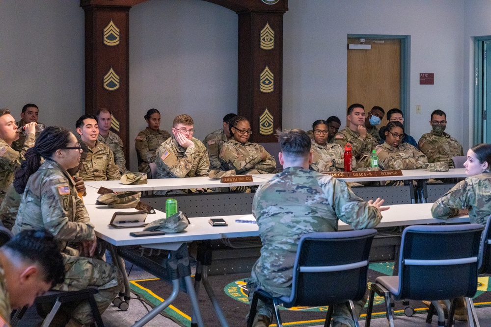 HHC soldiers conducted Master Resilience Training (MRT) training.