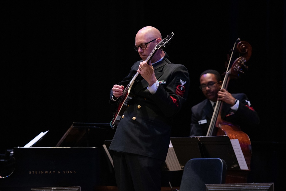 The U.S. Navy Band Commodores perform at Loyola University New Orleans.