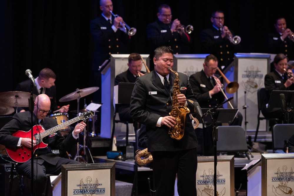 The U.S. Navy Band Commodores perform at Loyola University New Orleans.