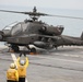 Task Force Mustang UH-60 Black Hawk and AH-64 Apache Flight Crews, land on the USS Lewis B. Puller