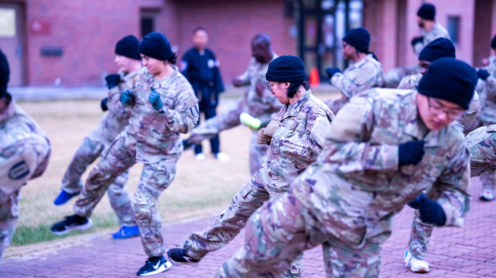 HHC Soldiers get trained on Taekwondo