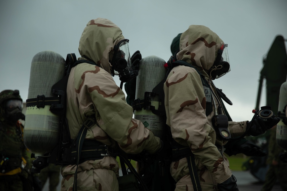 U.S. Marines, Army Soldiers, JGSDF conduct CBRN mass casualty training