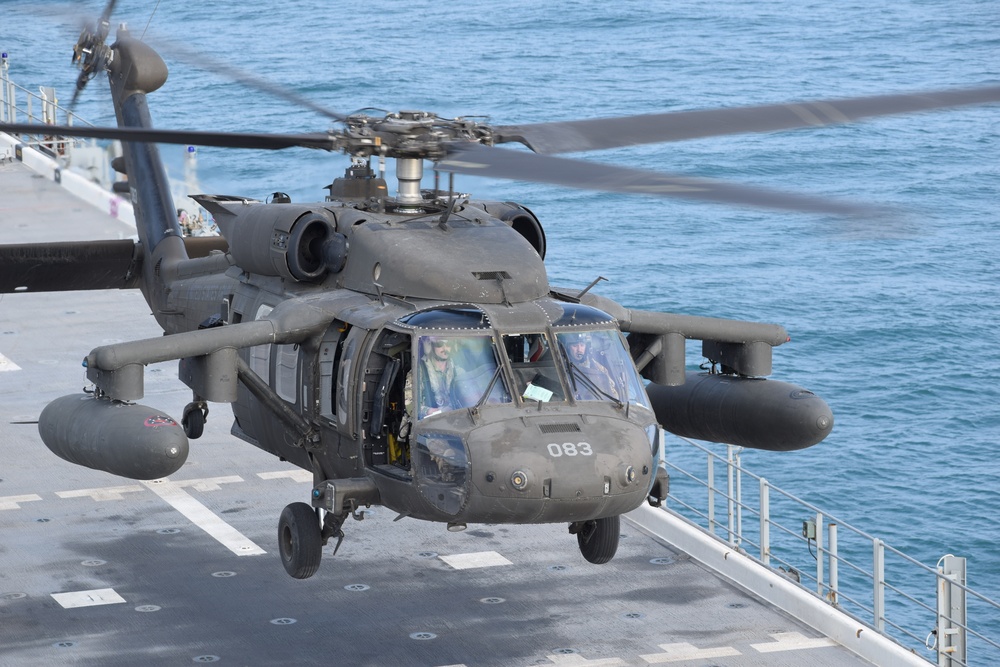 36th CAB Conducts Deck Landing Qualifications in Persian Gulf