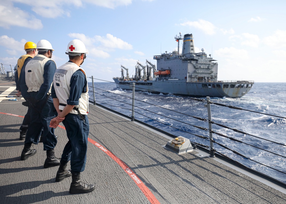 USS Benfold Conducts Replenishment-At-Sea