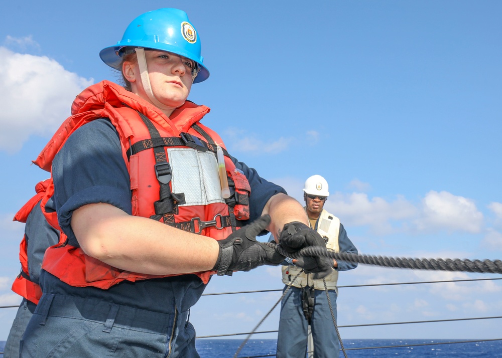 USS Benfold Conducts Replenishment-At-Sea