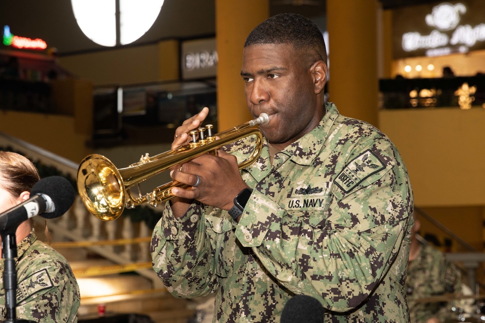 U.S. Fleet Forces Band performs at La Castellana Shopping Mall in Cartagena, Colombia