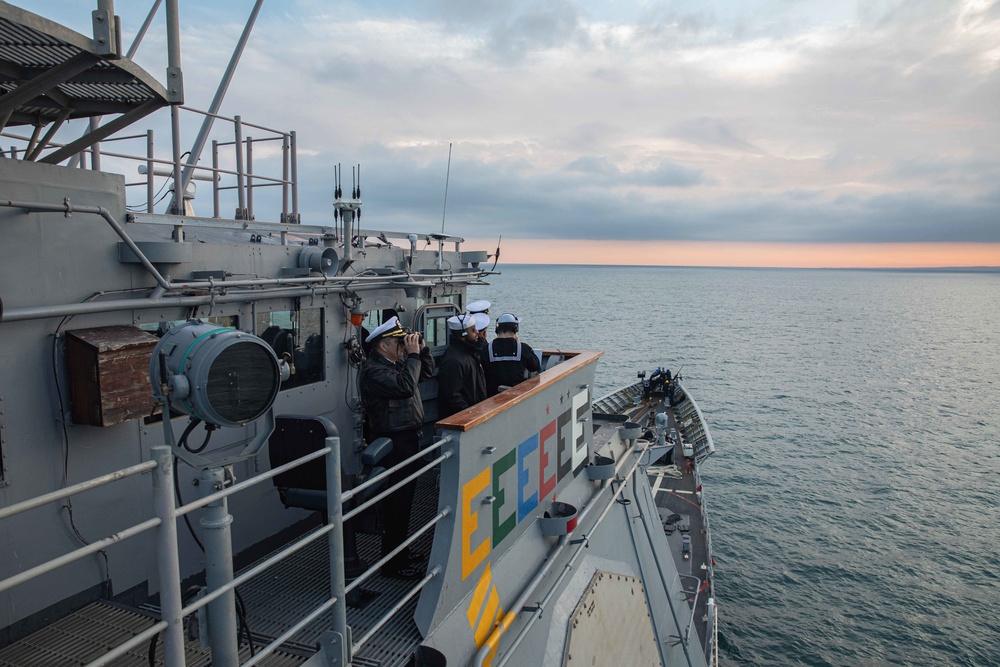 USS Normandy Arrives in Cherbourg, Normandy