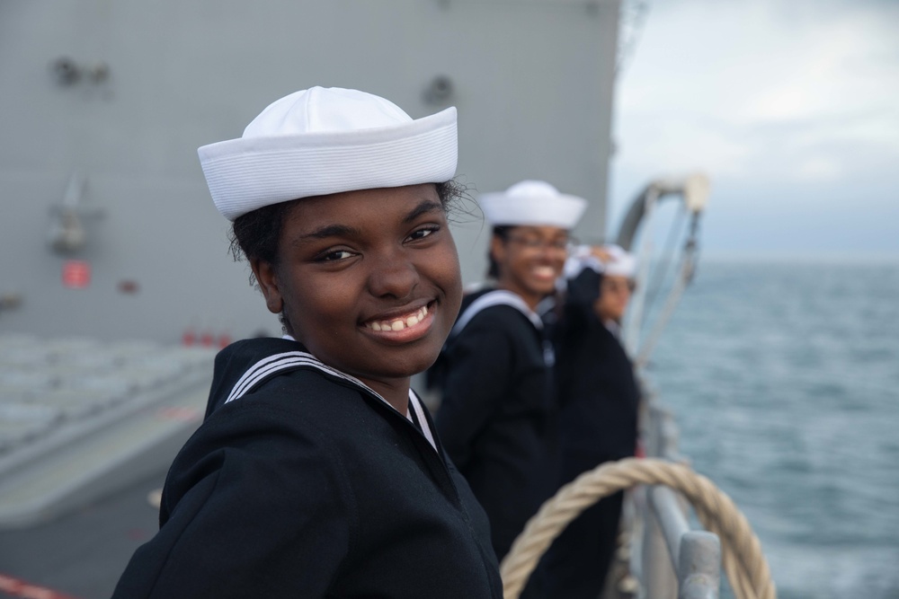 USS Normandy Arrives in Cherbourg, Normandy