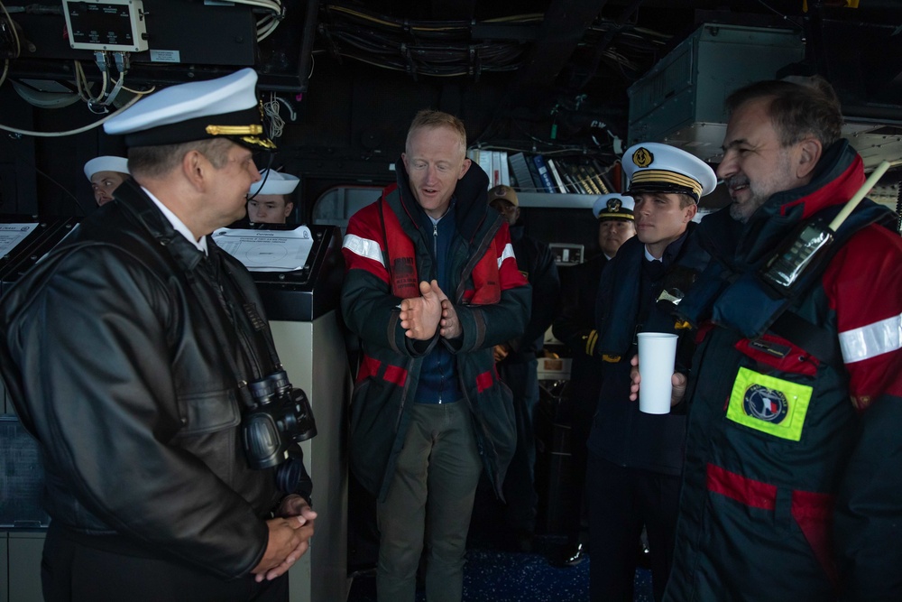 USS Normandy Arrives in Cherbourg, Normandy