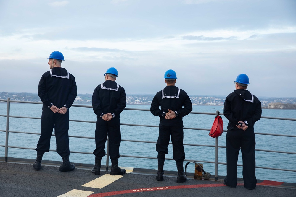 USS Normandy Arrives in Cherbourg, Normandy