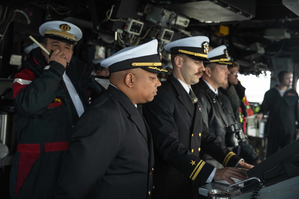 USS Normandy Arrives in Cherbourg, Normandy