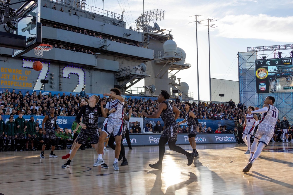 USS Abraham Lincoln hosts the 2022 ESPN Armed Forces Classic - Carrier Edition