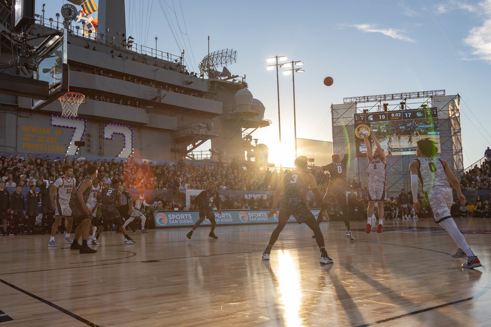 USS Abraham Lincoln hosts the 2022 ESPN Armed Forces Classic - Carrier Edition