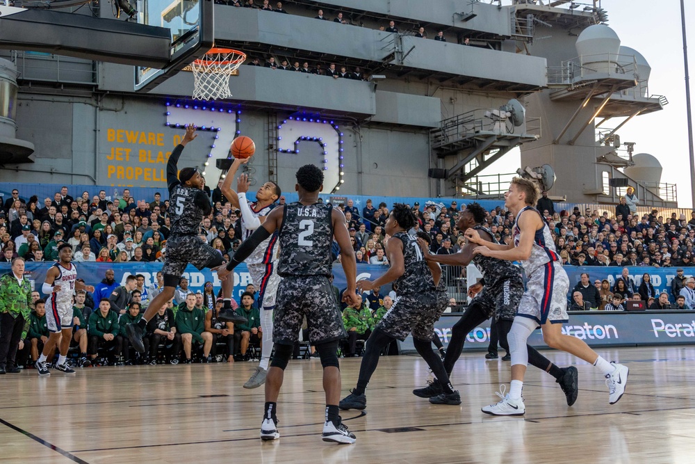 USS Abraham Lincoln hosts the 2022 ESPN Armed Forces Classic - Carrier Edition