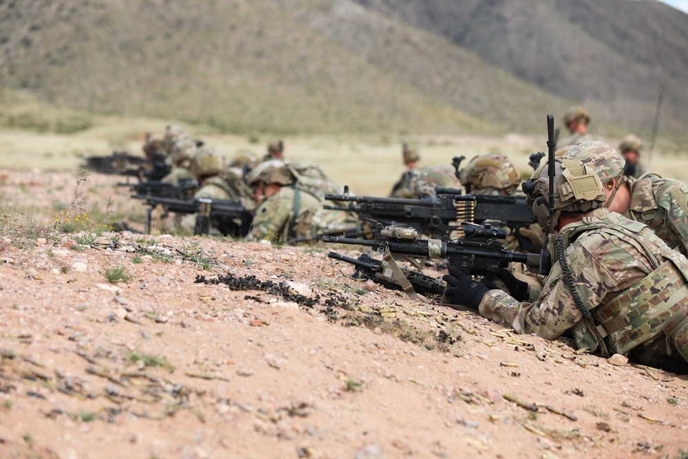 37th Infantry Brigade Combat Team Soldiers conduct live-fire training exercise