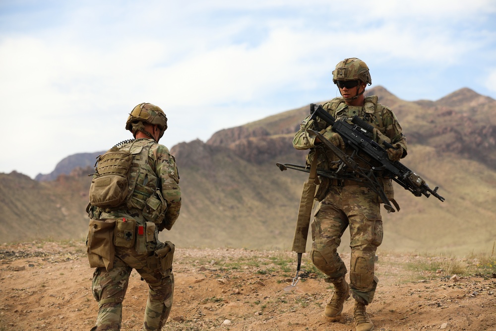 37th Infantry Brigade Combat Team Soldiers conduct live-fire training exercise