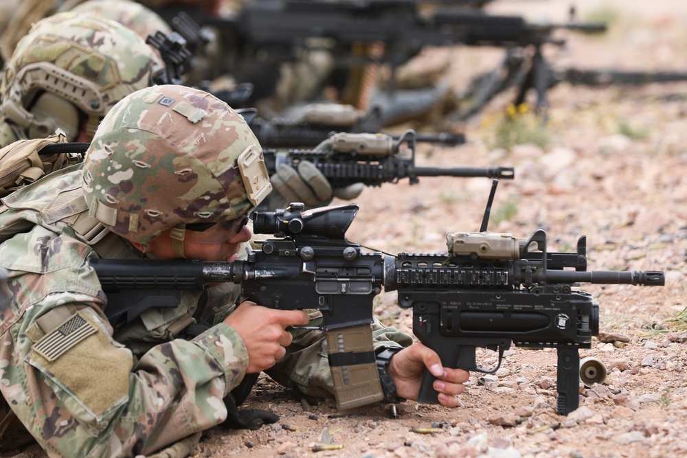 37th Infantry Brigade Combat Team Soldiers conduct live-fire training exercise