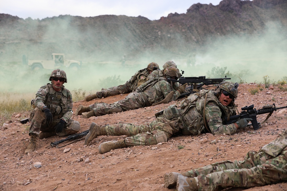 37th Infantry Brigade Combat Team Soldiers conduct live-fire training exercise