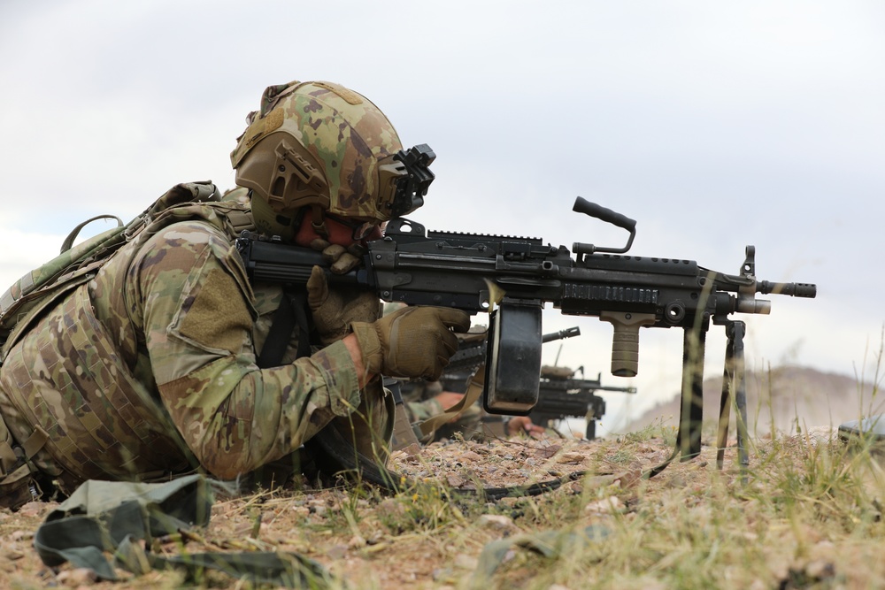 37th Infantry Brigade Combat Team Soldiers conduct live-fire training exercise