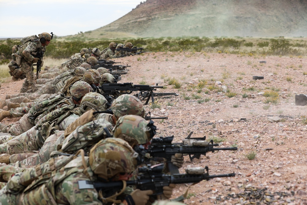 37th Infantry Brigade Combat Team Soldiers conduct live-fire training exercise