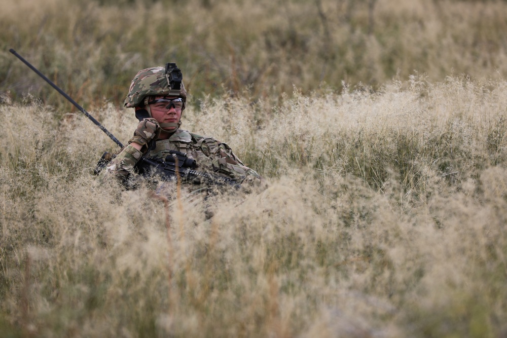 37th Infantry Brigade Combat Team Soldiers conduct live-fire training exercise