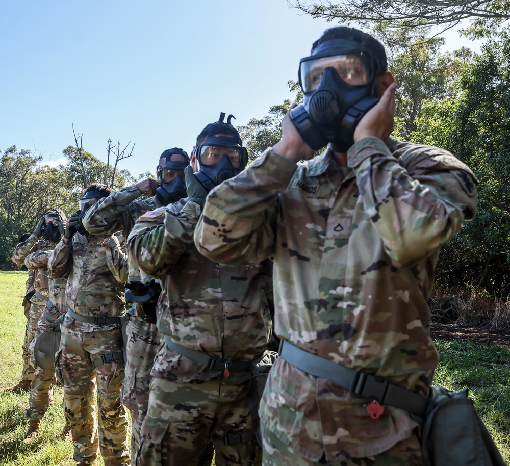 The 8th Special Troops Battalion conduct CS gas chamber training