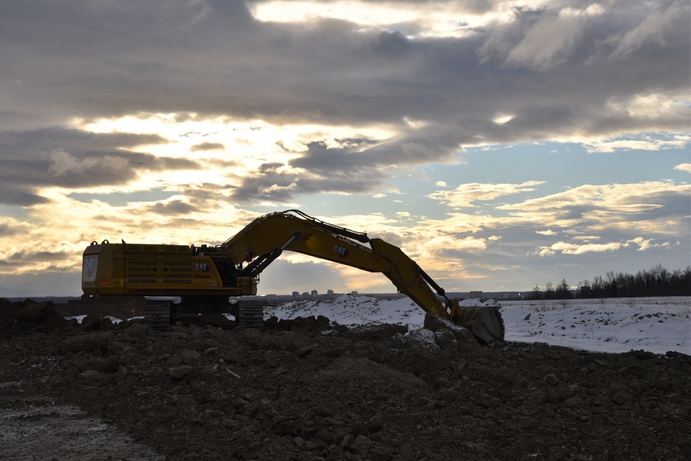 Army engineers construct runway extension in Alaska