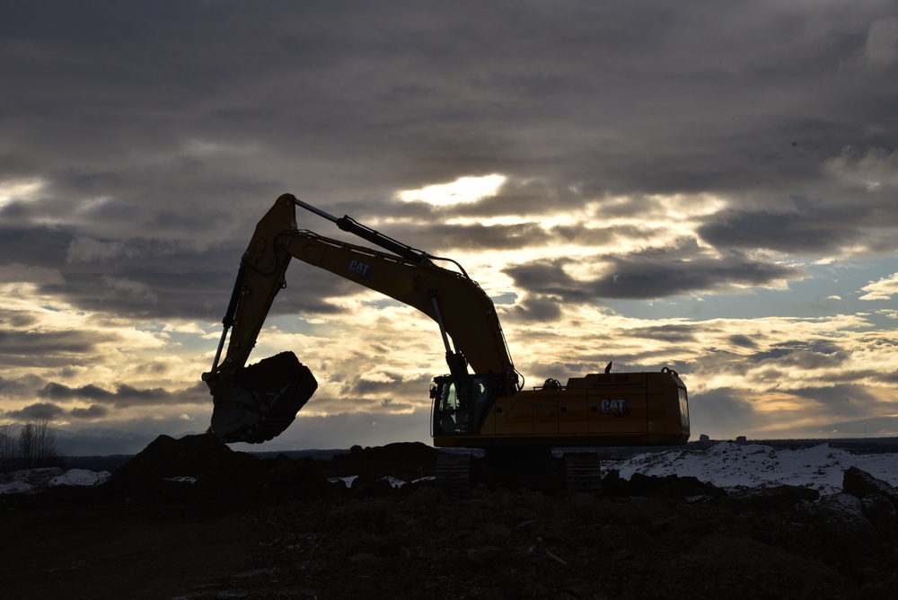 Army engineers construct runway extension in Alaska