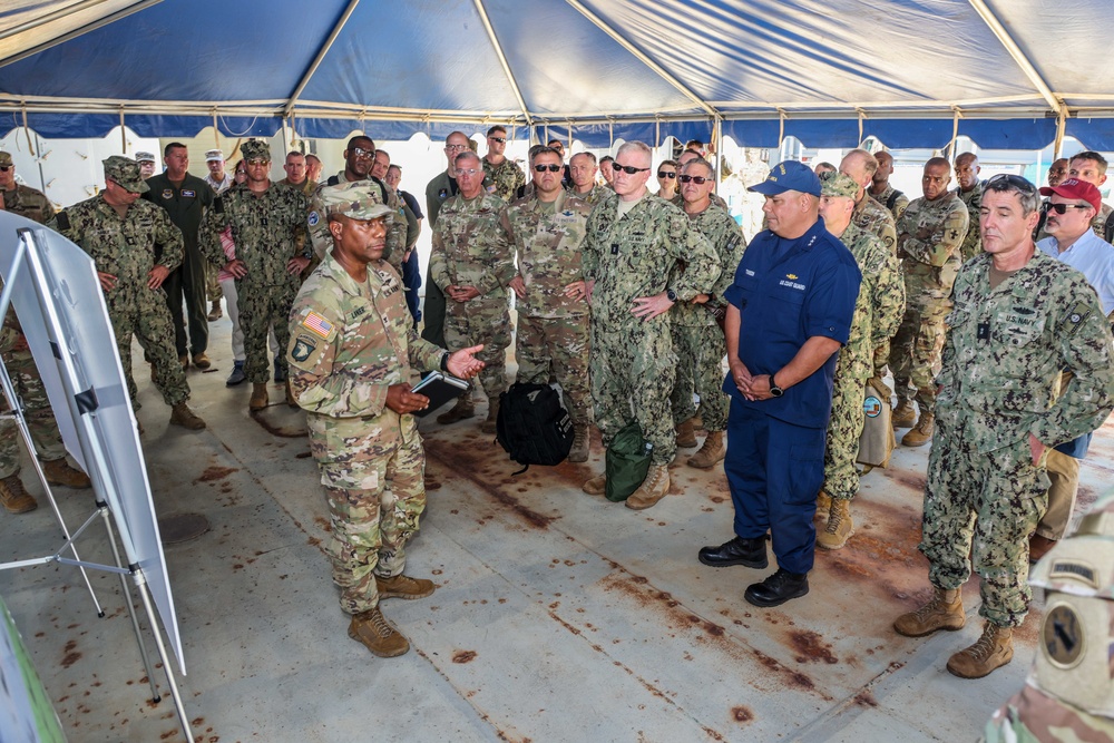 The 8th Theater Sustainment Command host USINDOPACOM Commanders aboard the Logistical Support Vessel 3.