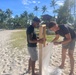 Seabees with Naval Mobile Construction Battalion 4, clean up Emon Beach on U.S. Army Garrison - Kwajalein Atoll