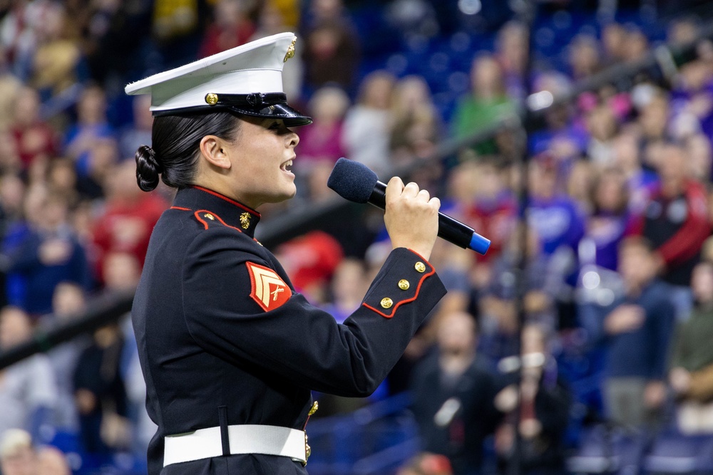 Marines continue partnership with Music for All at Bands of America Grand National Championships