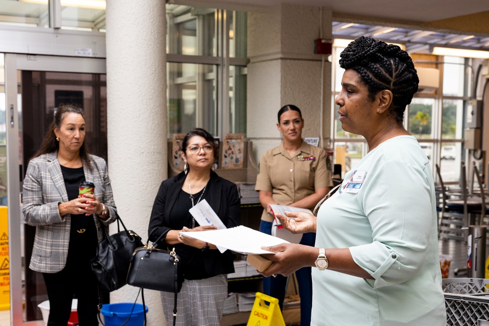Family Support Tour familiarizes military spouses of key leaders with Camp Foster services and establishments