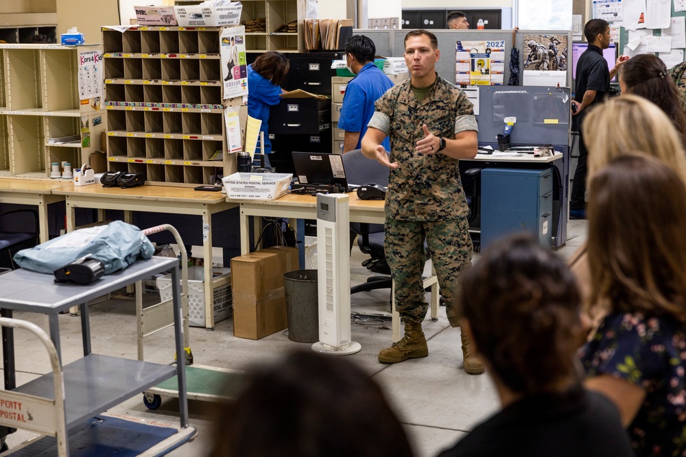 Family Support Tour familiarizes military spouses of key leaders with Camp Foster services and establishments