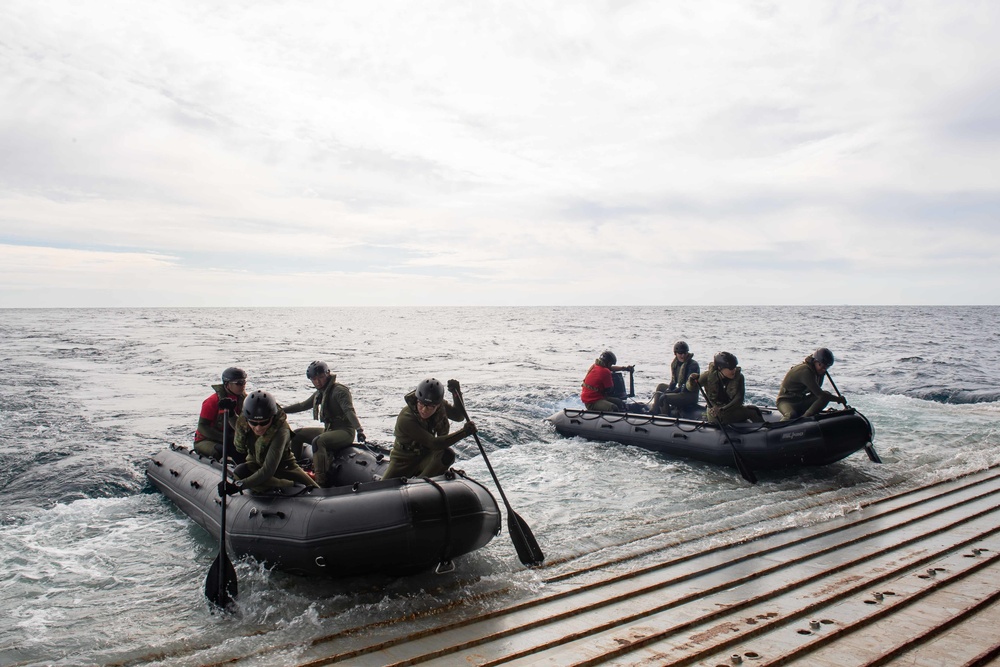 Amphibious Assault Vehicle and Combat Ready Raiding Craft Operations aboard USS New Orleans November 9, 2022