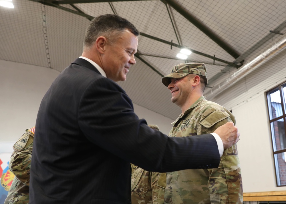 Area Support Group Poland Change Patches During Ceremony