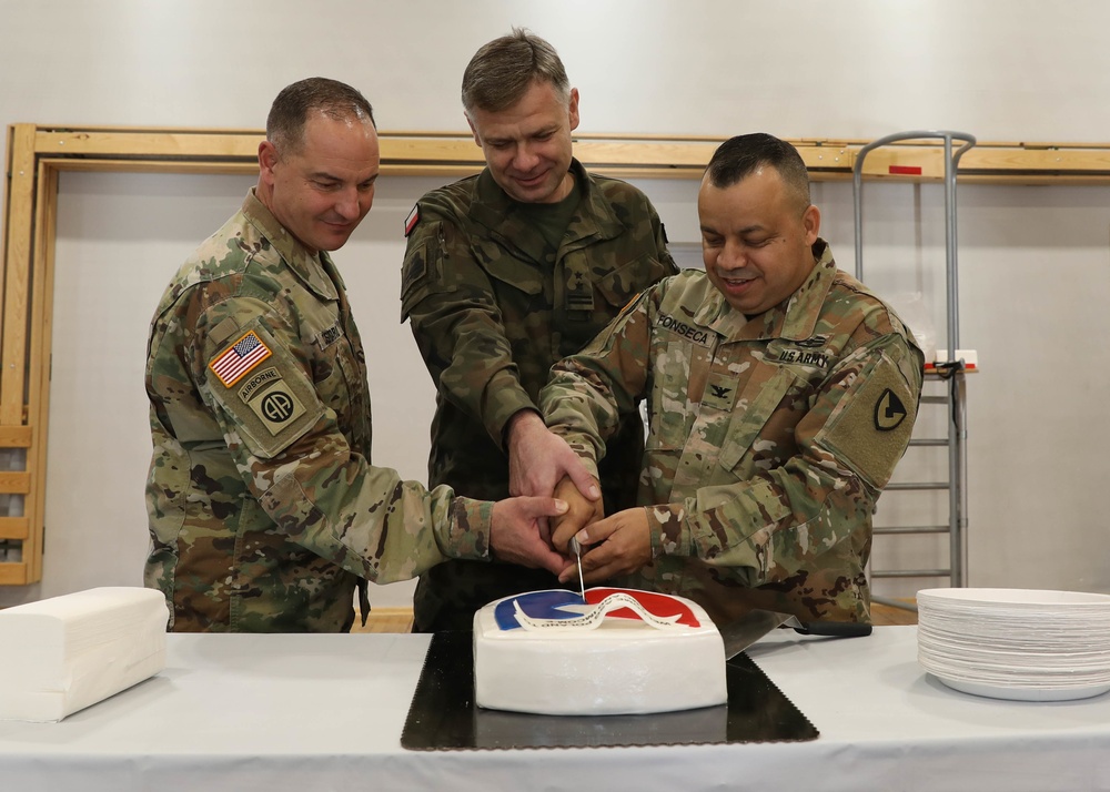 Area Support Group Poland Change Patches During Ceremony