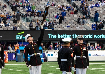 U.S. Marine Corps Silent Drill Platoon performs at New York Giants game