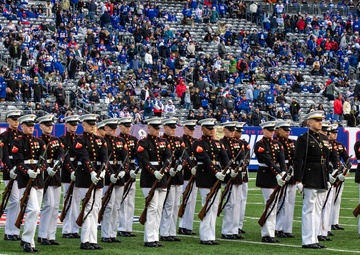 U.S. Marine Corps Silent Drill Platoon performs at New York Giants game
