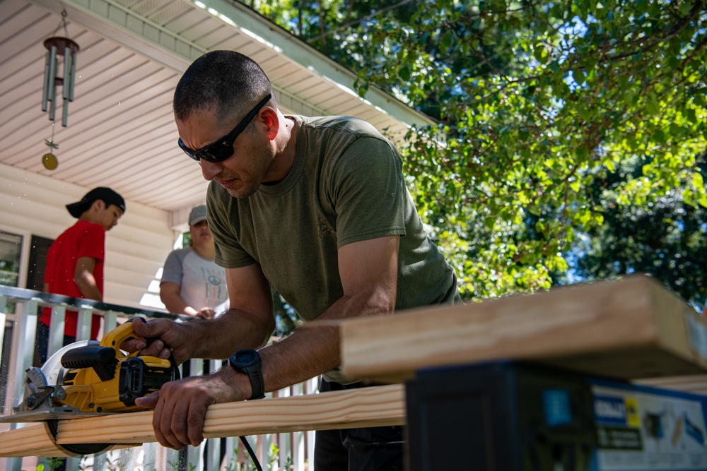 628th CES conducts quarterly volunteer event with local Edisto-Natchez Kussoe Tribe