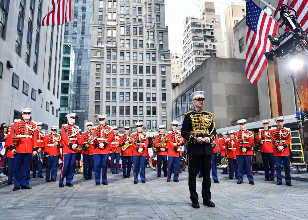 "The President's Own" Marine Corps Band Performs on The Today Show During NYC's Veterans Day Observances