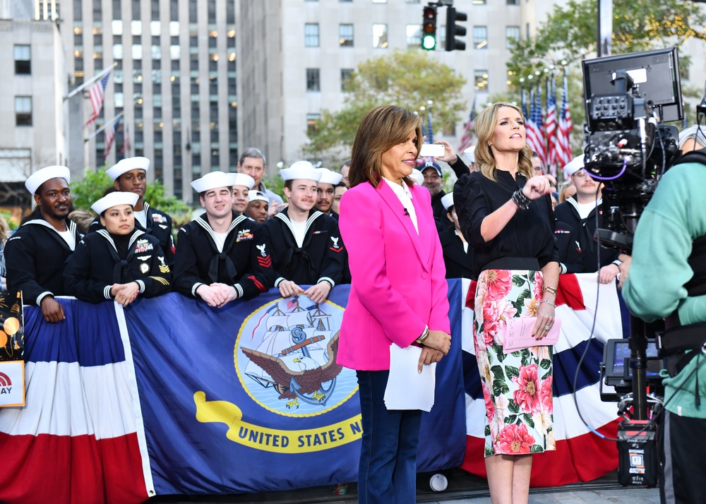 US Sailors Attend The Today Show as Guests During NYC's 2022 Veterans Day Observances