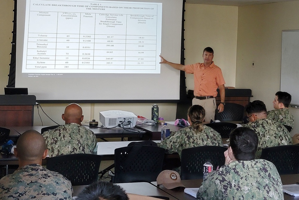 Students attend a Respiratory Protection Program Management Course