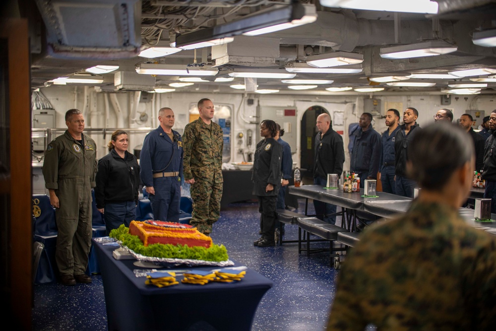 USS Bataan Celebrates Marine Corps Birthday