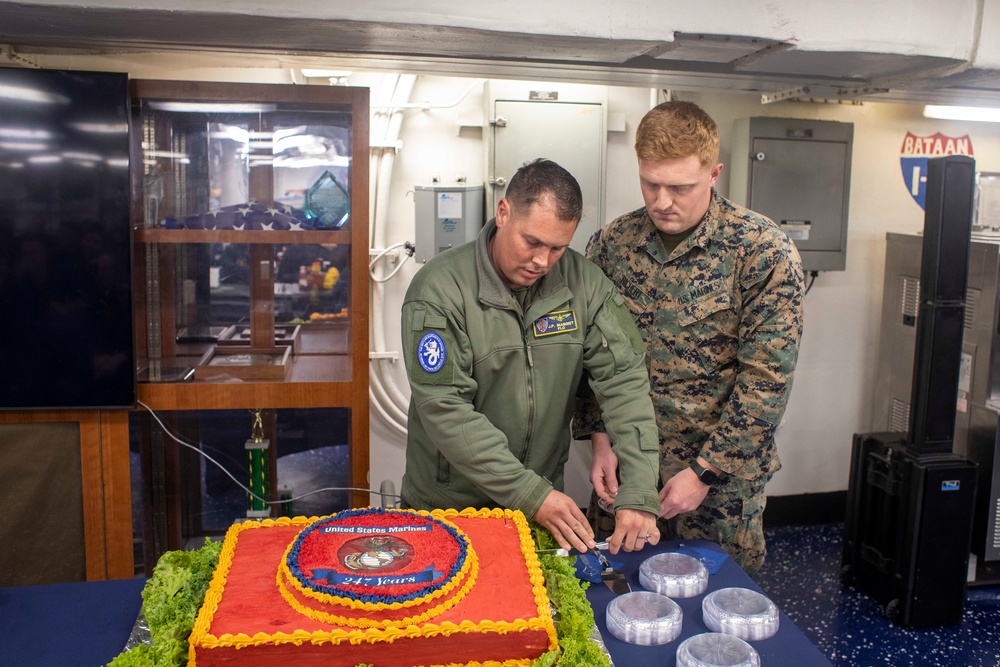 USS Bataan Celebrates Marine Corps Birthday