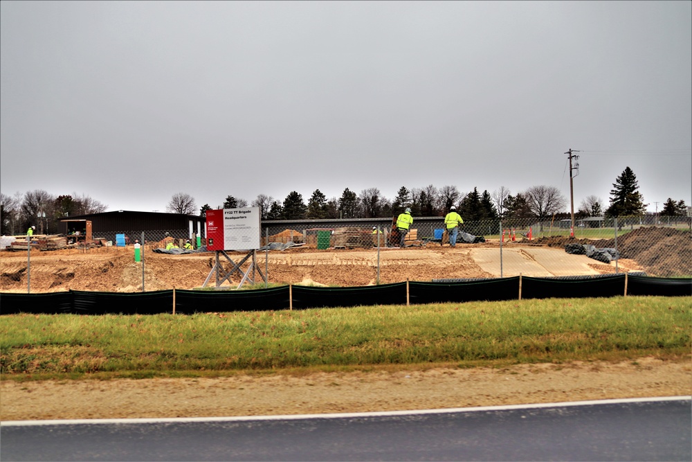 November 2022 construction operations of $11.96 million transient training brigade headquarters at Fort McCoy